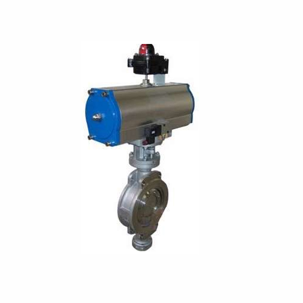 Dt673H氣動對夾彈性金屬密封蝶閥