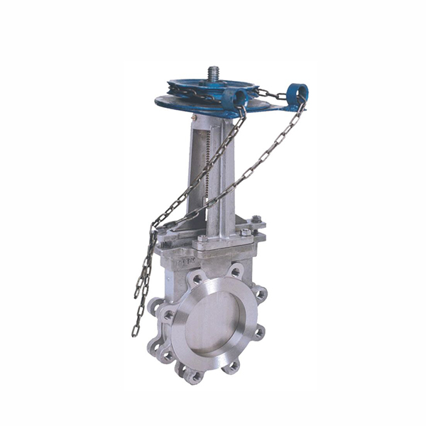 鏈輪對夾式美標凸耳刀形閘閥