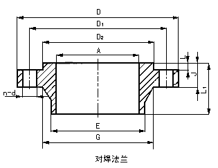 對焊法蘭外形尺寸圖